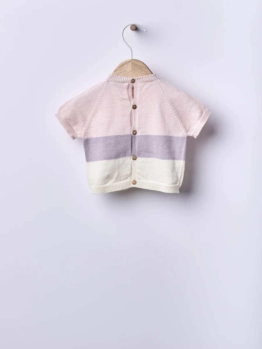 Camisola de manga curta tricotada em algodão orgânico - BREEZE - Image 3
