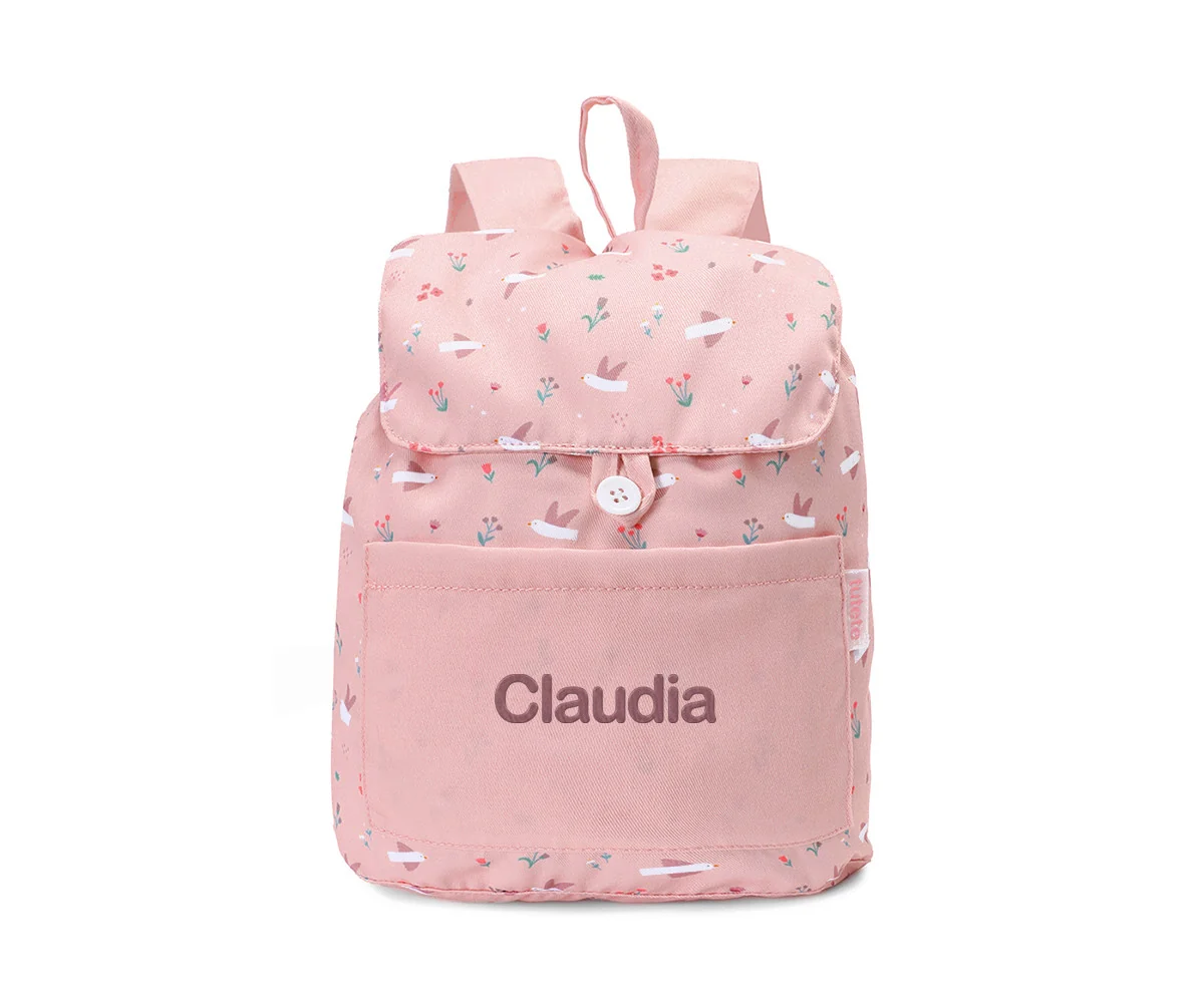 Mochila Pequena Tecido Personalizável Tutete - Blossom Birds - Image 4
