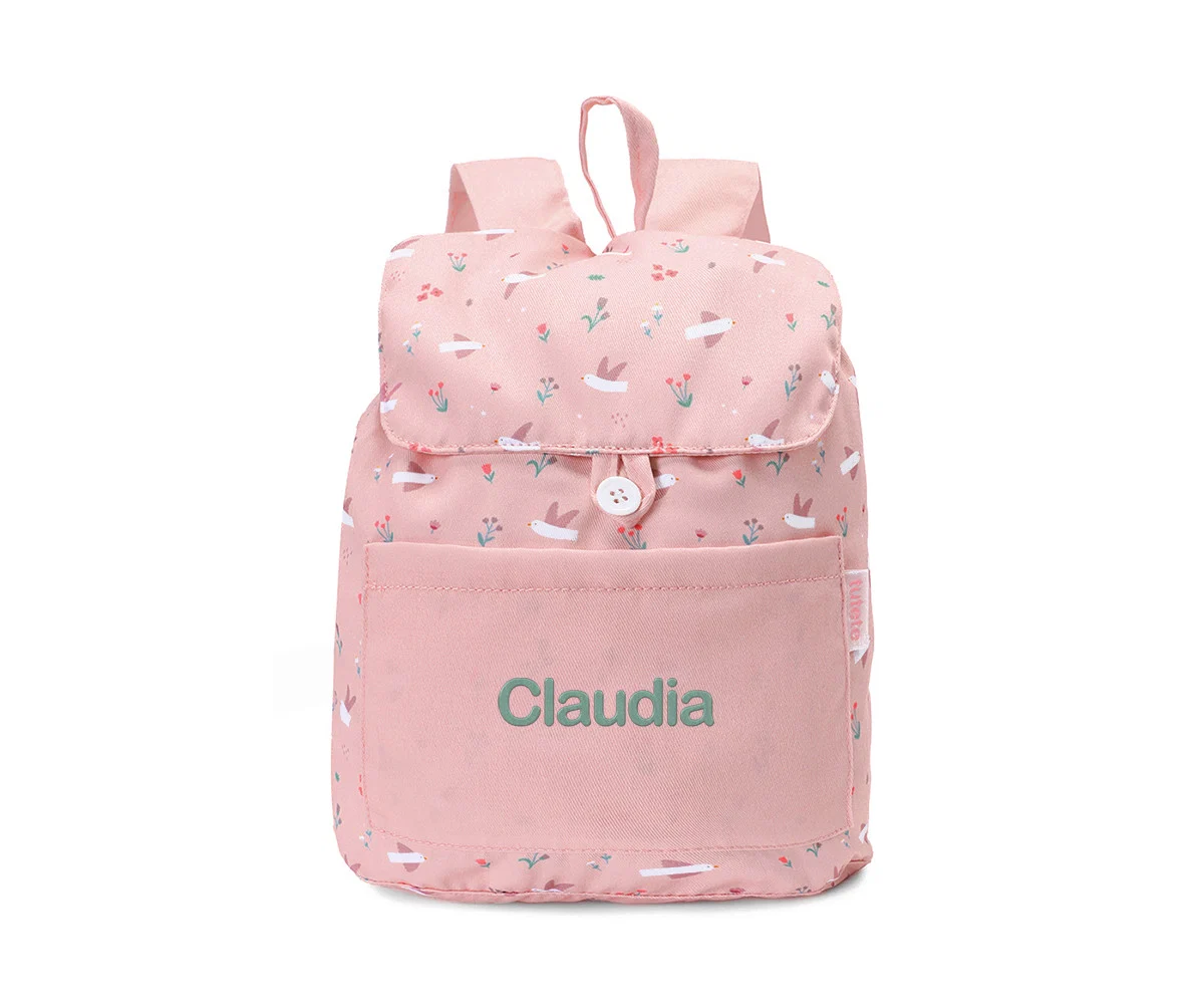Mochila Pequena Tecido Personalizável Tutete - Blossom Birds