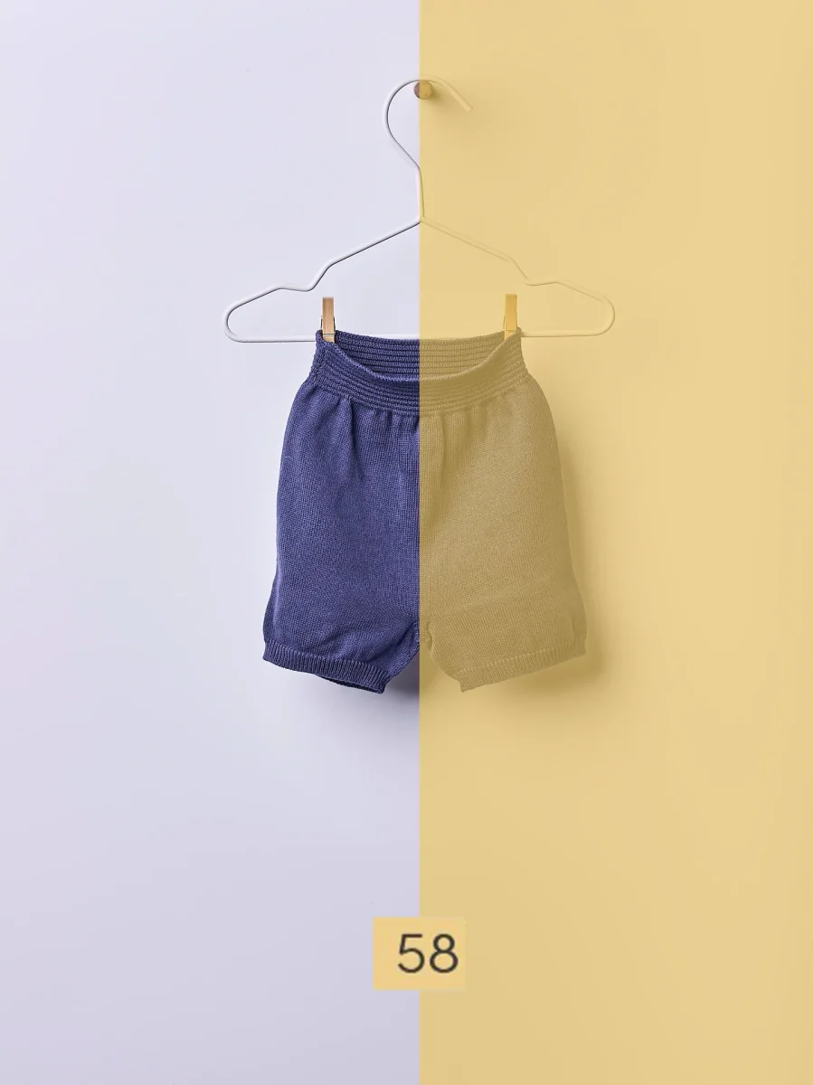 Calções tricotados em algodão orgânico Sundress - SEA BREEZE